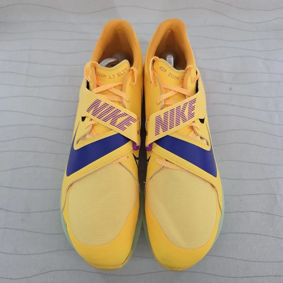 Nike Mens Air Zoom LJ Elite Long Jump Burst Yellow Track Shoe FZ9326-800 Sz 11.5 - Picture 3 of 10
